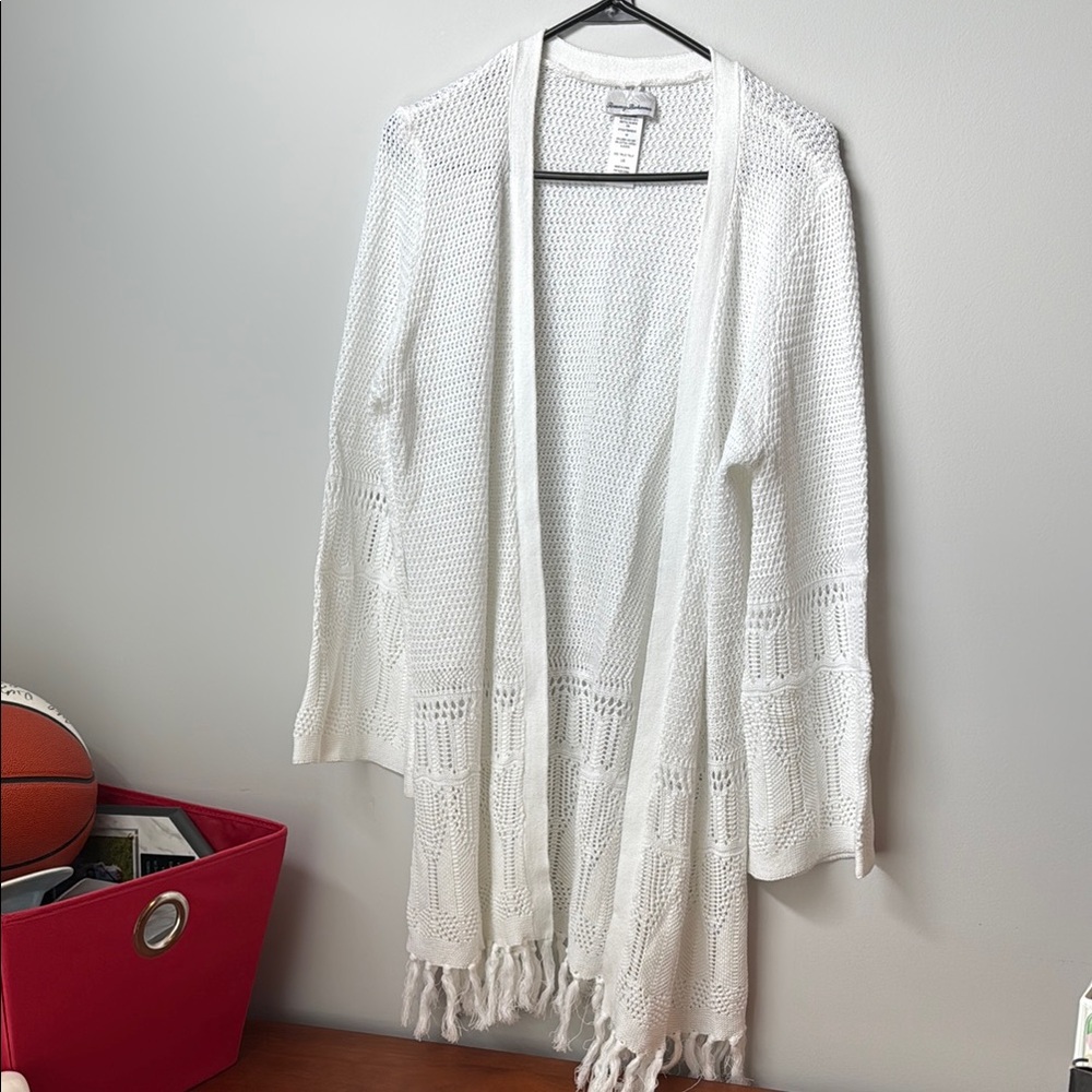 Tommy summer white cardigan knit